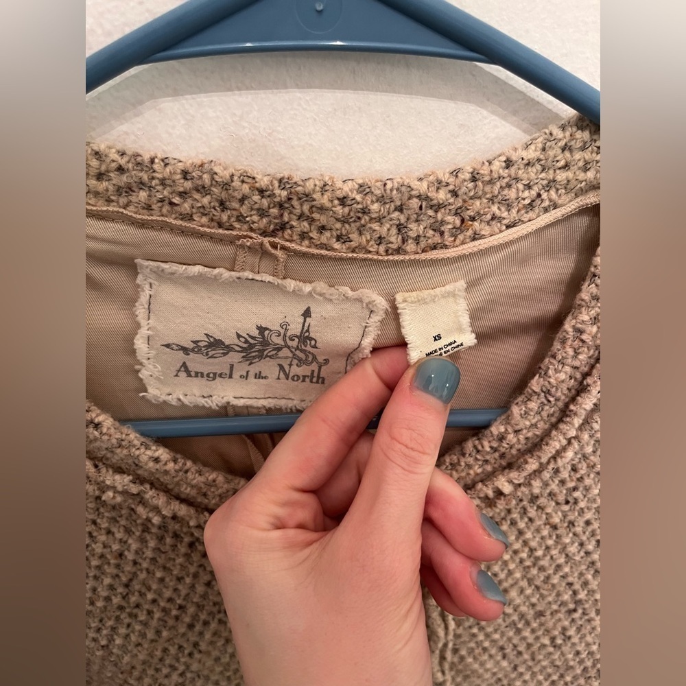 Anthropologie Angel of the North Size XS 50s Style Moto Tweed Jacket - Picture 3 of 3